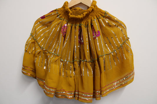 Mustard Mania sequin Goddess Skirt