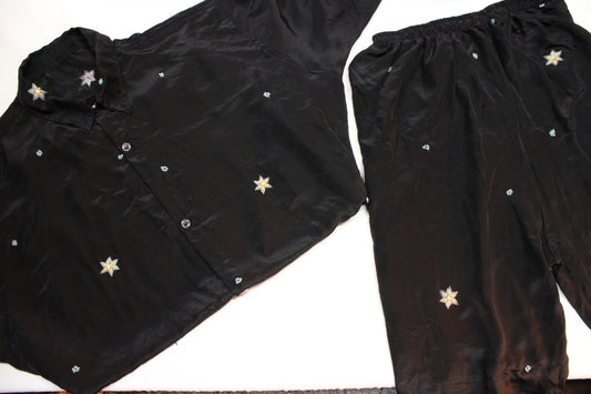 Embroidered Starry Sky Floaty Co-Ord Loungewear Set