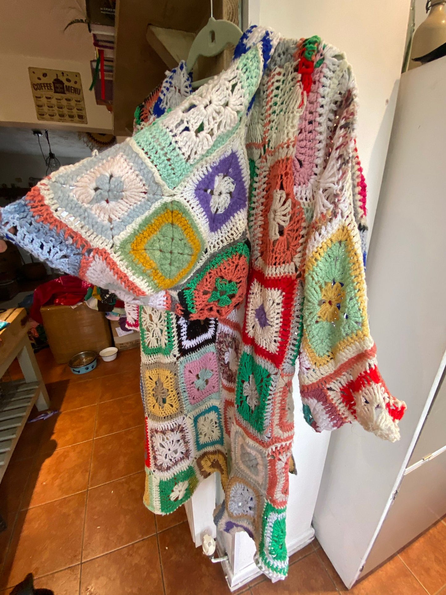 Upcycled Patchwork Crochet Jacket